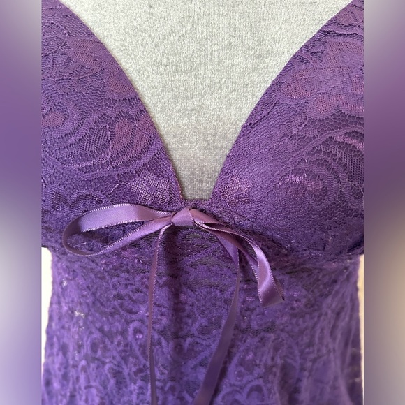 Purple apt 9 Stretch Lace Babydoll nightgown - Picture 2 of 6